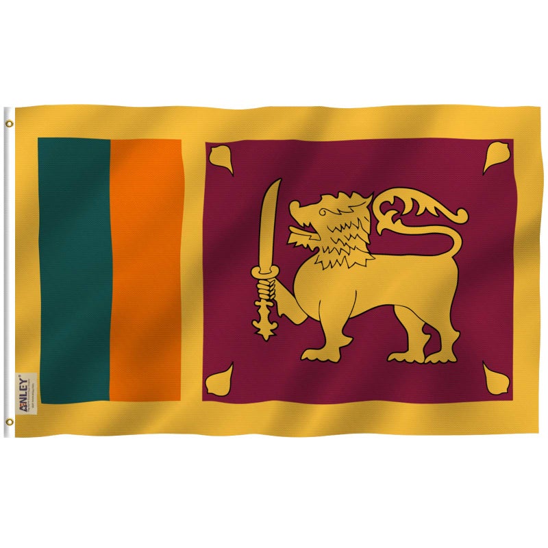 ANLEY Fly Breeze 3x5 Feet Sri Lanka Flag - Vivid Color and Fade Proof - Canvas Header and Double Stitched - Republic of Sri Lanka Flags Polyester with Brass Grommets 3 X 5 Ft - Image 1